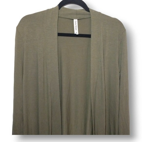Zenana Sunday Morning Open Front Slouchy Cardigan-Pockets-Small-NWOT - Picture 4 of 5